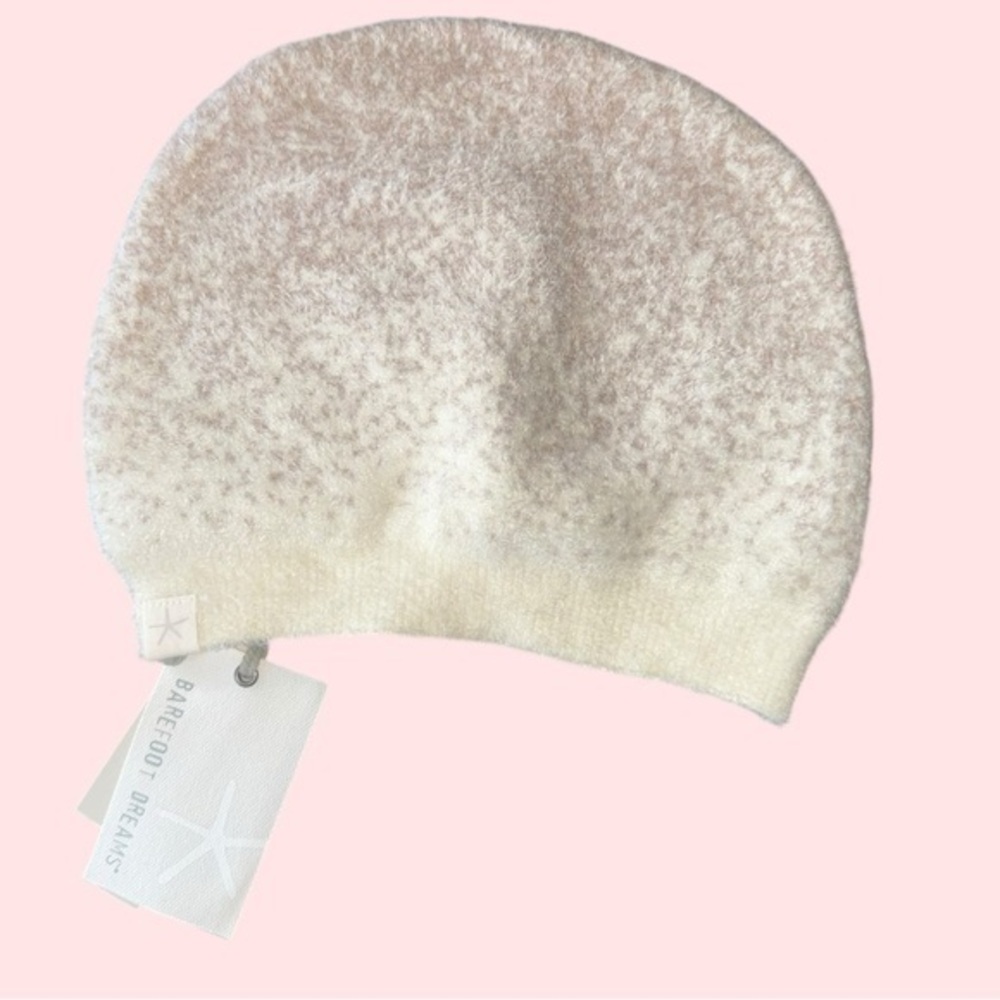 New ▶️ Barefoot Dreams ◀️ Cozy Chic Lite Confetti Beanie Cream Taupe